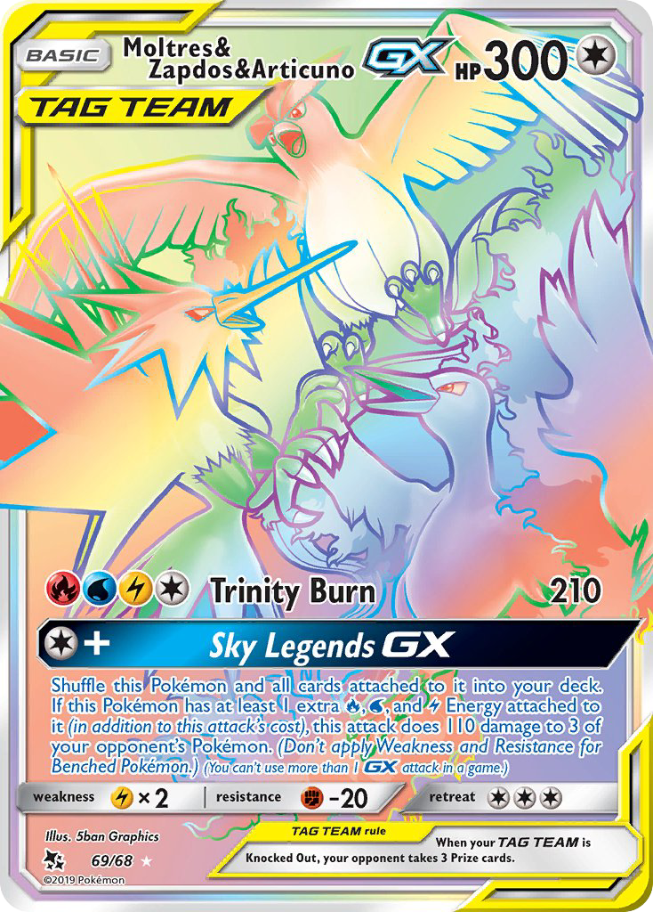 Moltres & Zapdos & Articuno GX - Pokémon TCG Card