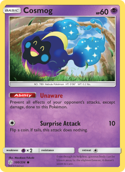 Cosmog - pokemon TCG Card