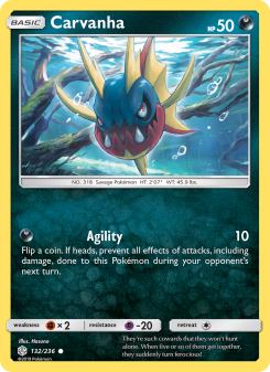 Carvanha - pokemon TCG Card