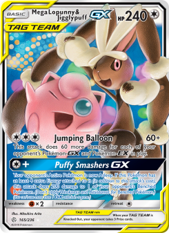 Mega Lopunny & Jigglypuff GX - pokemon TCG Card