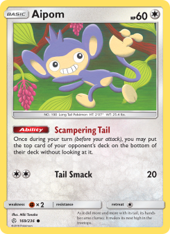 Aipom - pokemon TCG Card