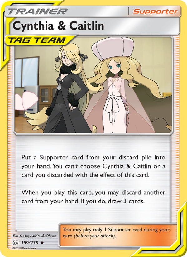 Cynthia & Caitlin - Pokémon TCG Card