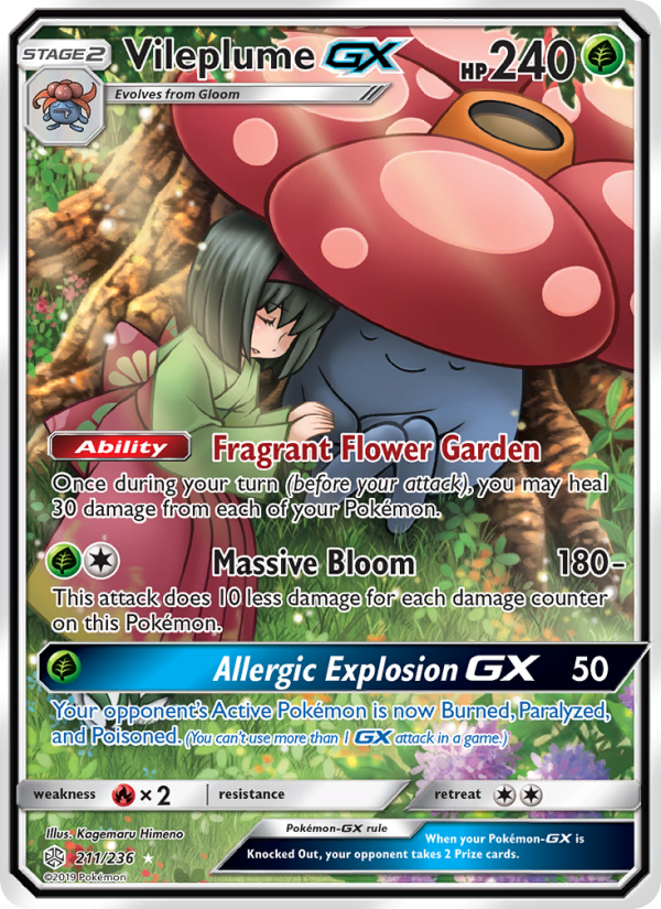 Vileplume GX - Pokémon TCG Card