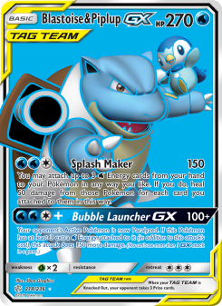 Blastoise & Piplup GX - pokemon TCG Card
