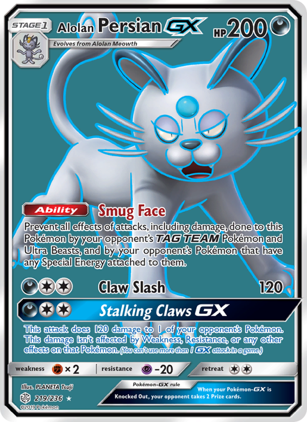Alolan Persian GX - Pokémon TCG Card