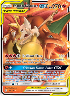 Charizard & Braixen GX - pokemon TCG Card