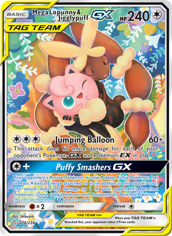 Mega Lopunny & Jigglypuff GX - Pokémon TCG Card