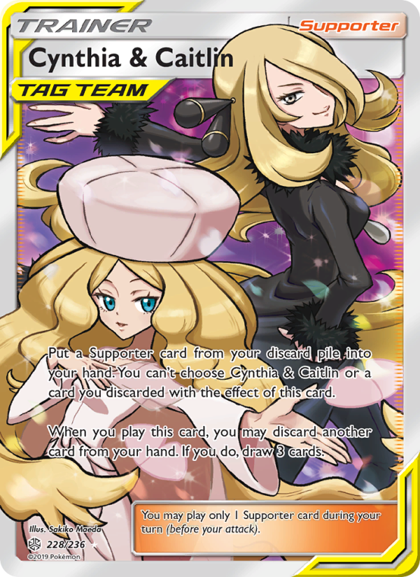 Cynthia & Caitlin - Pokémon TCG Card