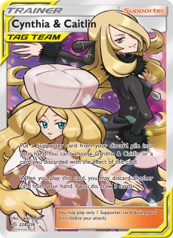 Cynthia & Caitlin - pokemon TCG Card