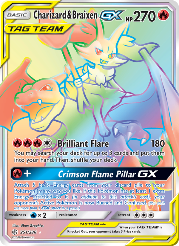 Charizard & Braixen GX - Pokémon TCG Card