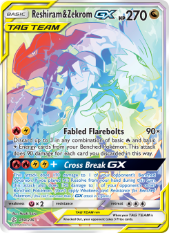 Reshiram & Zekrom GX - pokemon TCG Card