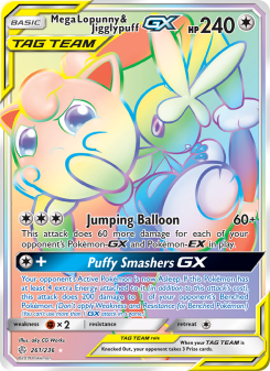 Mega Lopunny & Jigglypuff GX - pokemon TCG Card