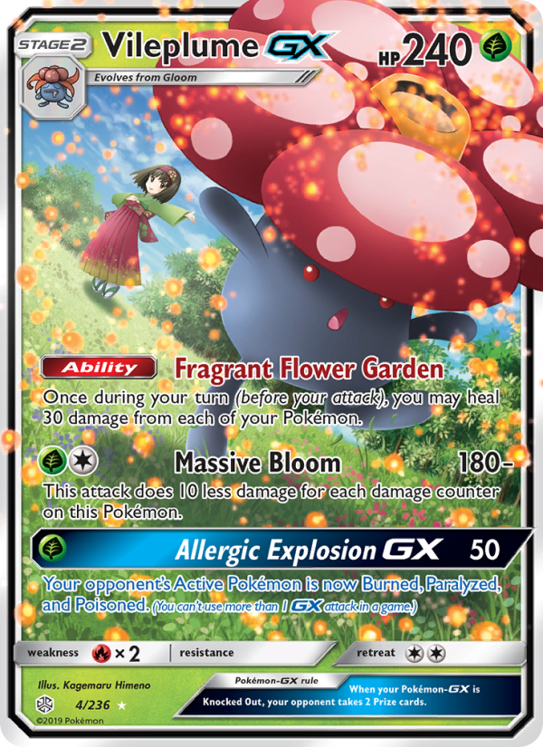 Vileplume GX - Pokémon TCG Card