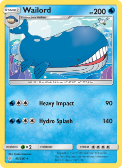 Wailord - pokemon TCG Card