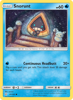 Snorunt - pokemon TCG Card