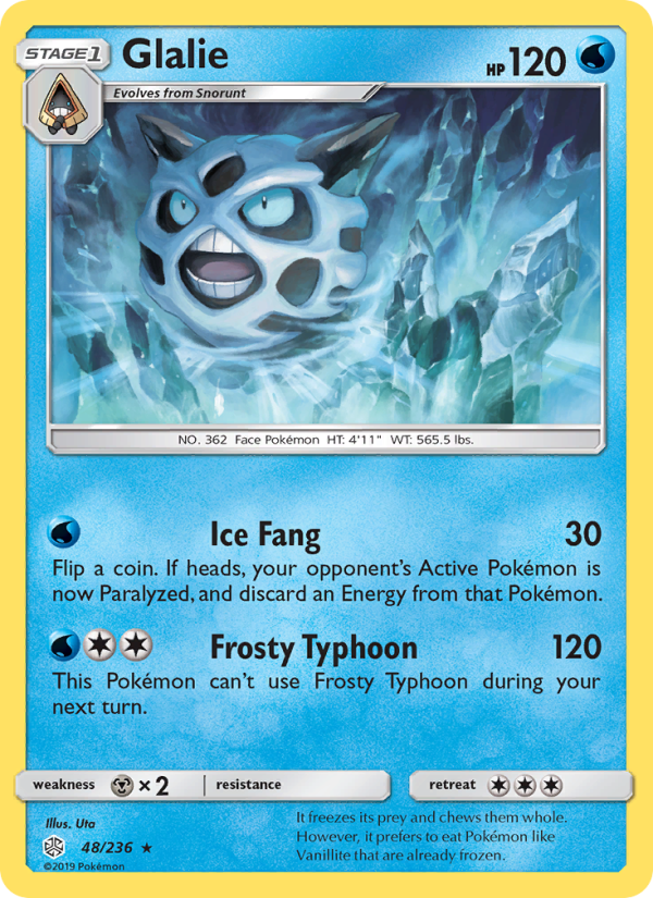 Glalie - Pokémon TCG Card