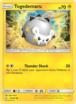 Togedemaru - pokemon TCG Card