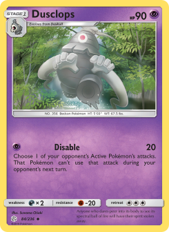 Dusclops - pokemon TCG Card
