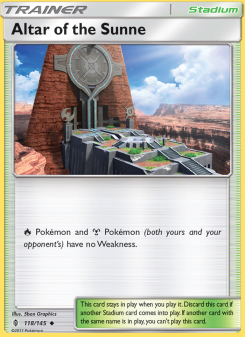Altar of the Sunne - pokemon TCG Card