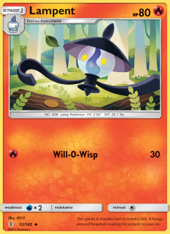 Lampent - pokemon TCG Card