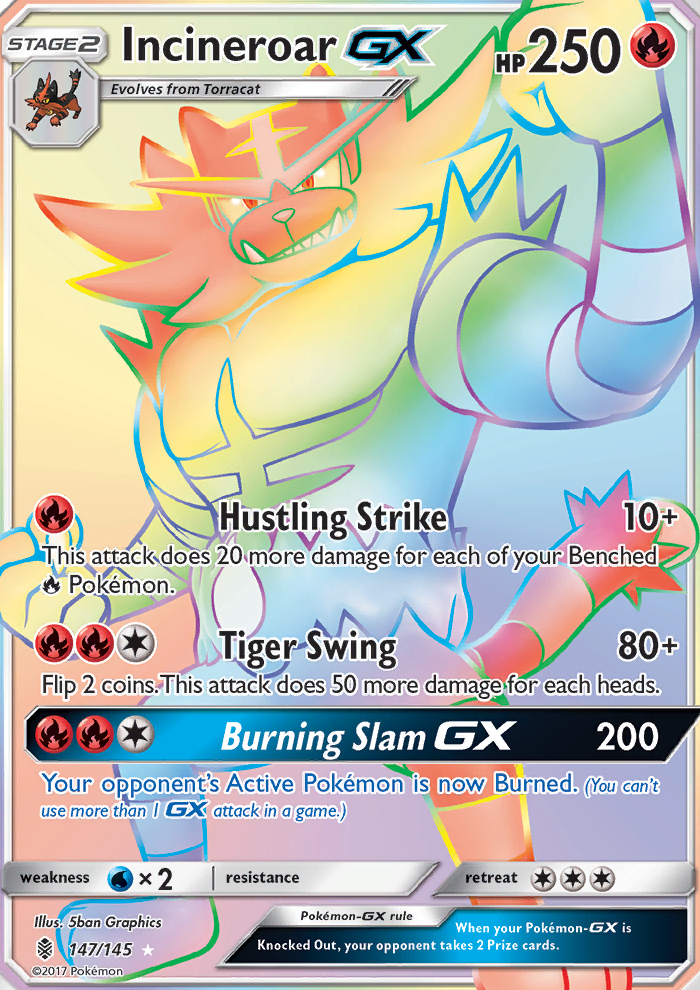 Incineroar GX - Pokémon TCG Card