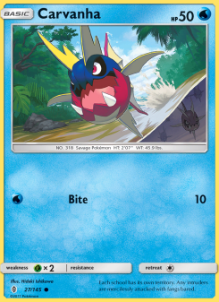Carvanha - pokemon TCG Card