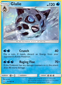 Glalie - pokemon TCG Card