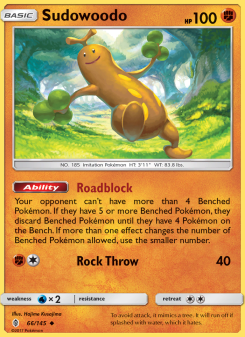 Sudowoodo - pokemon TCG Card