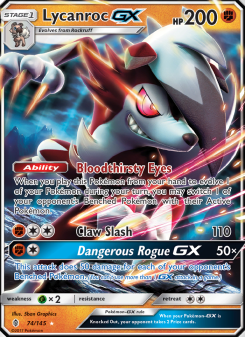 Lycanroc GX - pokemon TCG Card