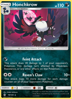 Honchkrow - pokemon TCG Card