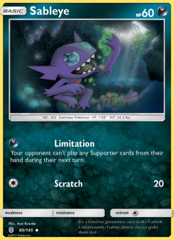 Sableye - pokemon TCG Card