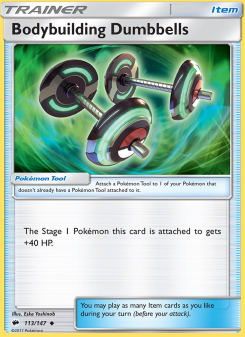 Bodybuilding Dumbbells - pokemon TCG Card