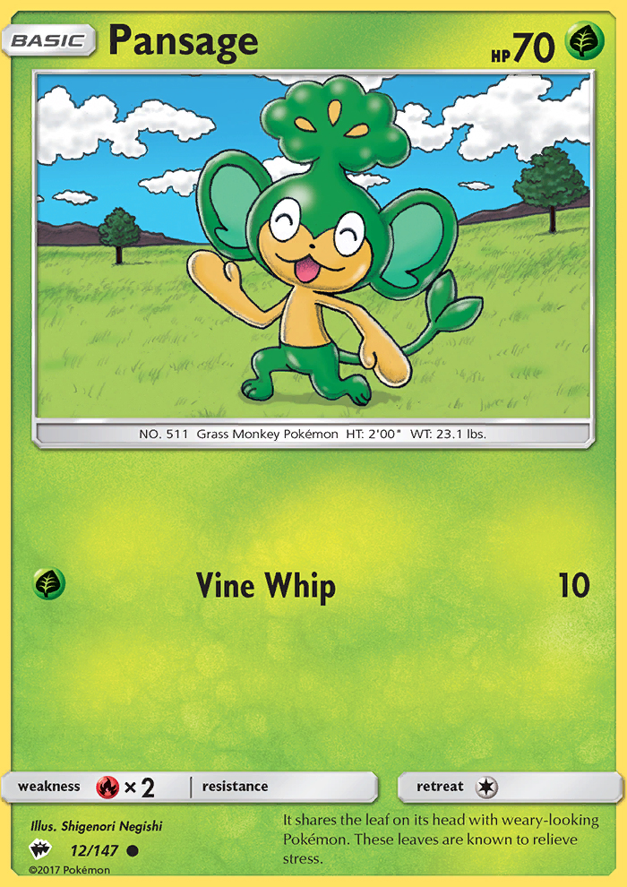 Pansage - Pokémon TCG Card