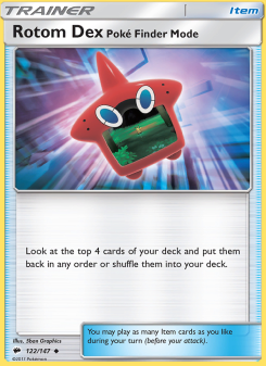 Rotom Dex—Poké Finder Mode - pokemon TCG Card