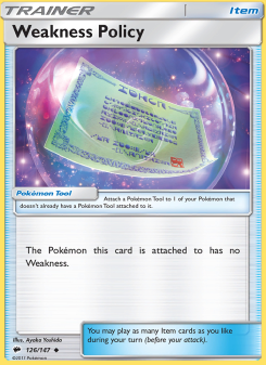 Weakness Policy - pokemon TCG Card