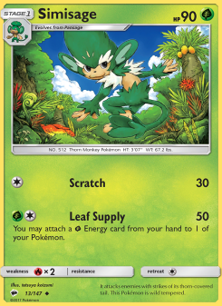 Simisage - pokemon TCG Card