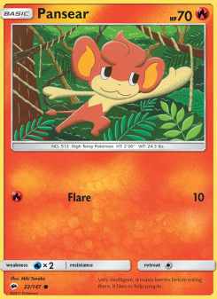 Pansear - pokemon TCG Card