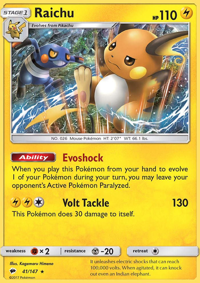 Raichu - Pokémon TCG Card
