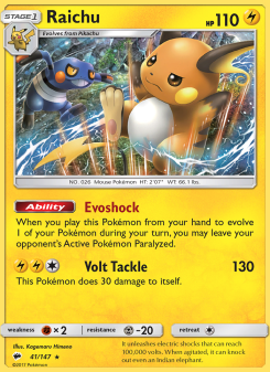 Raichu - pokemon TCG Card