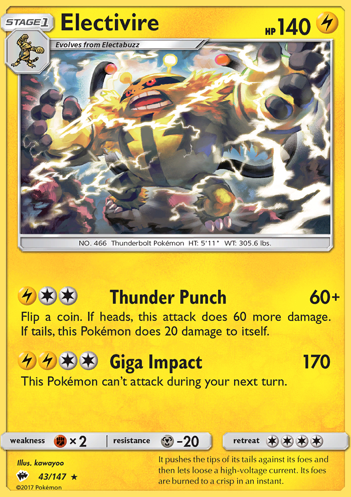 Electivire - Pokémon TCG Card