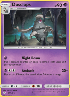 Dusclops - pokemon TCG Card