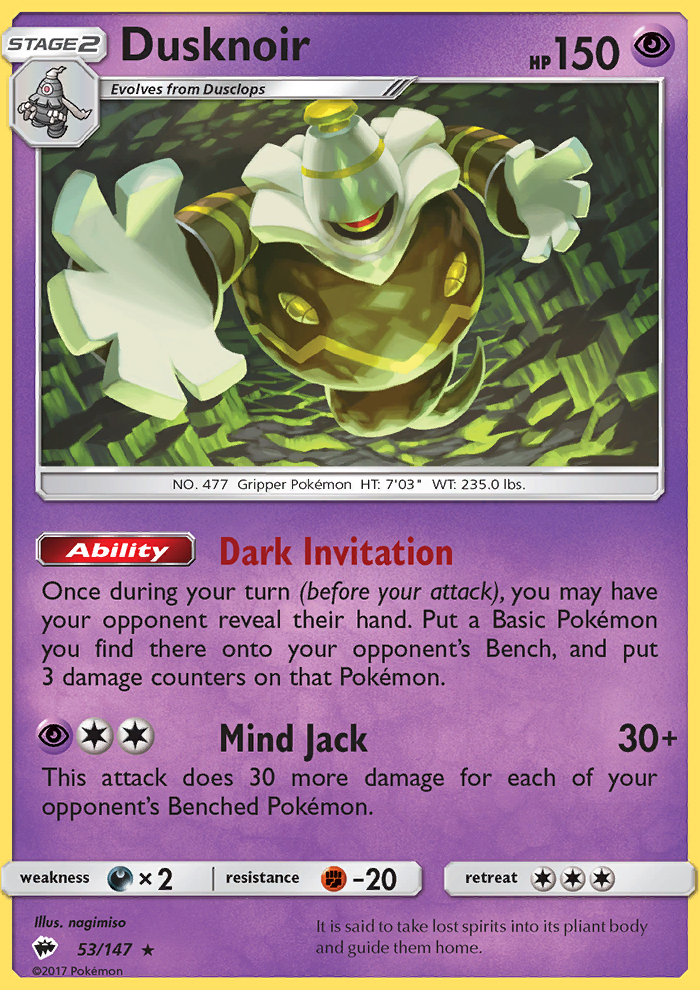 Dusknoir - Pokémon TCG Card
