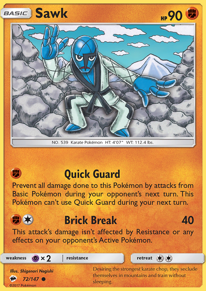 Sawk - Pokémon TCG Card
