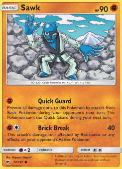Sawk - pokemon TCG Card