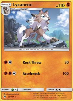 Lycanroc - pokemon TCG Card