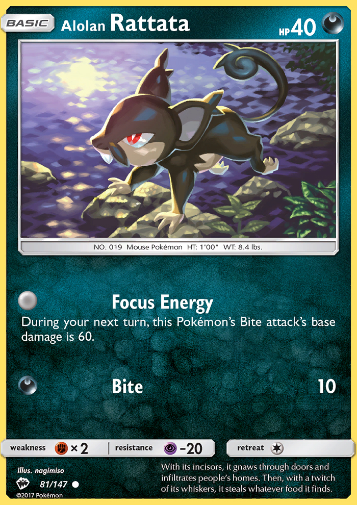 Alolan Rattata - Pokémon TCG Card