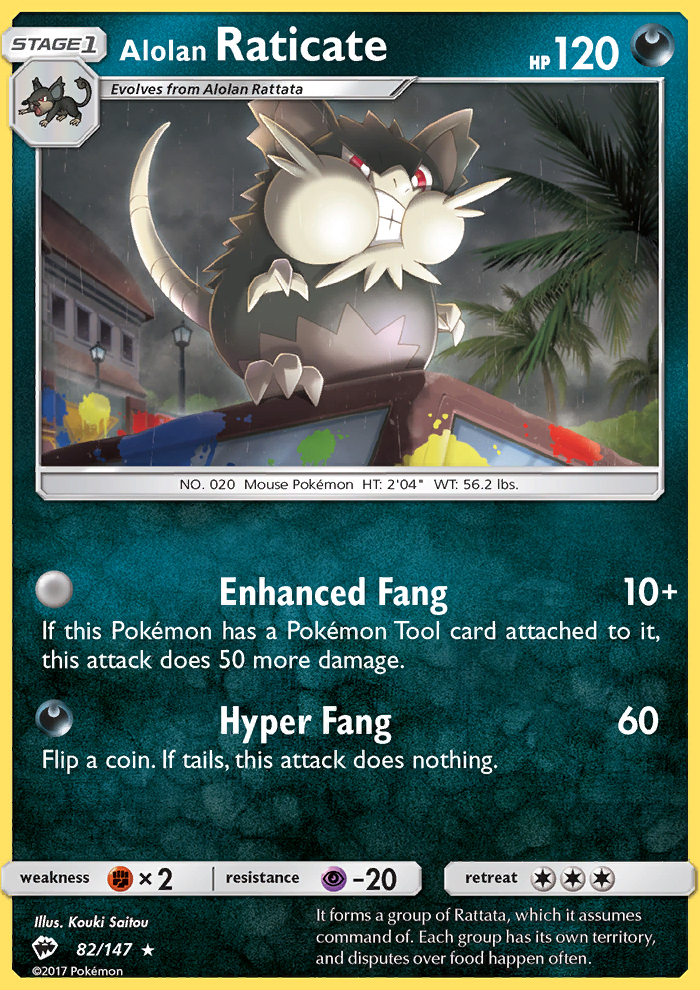 Alolan Raticate - Pokémon TCG Card