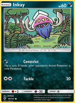 Inkay - pokemon TCG Card