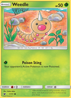 Weedle - pokemon TCG Card
