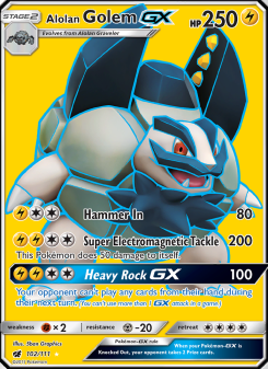 Alolan Golem GX - pokemon TCG Card